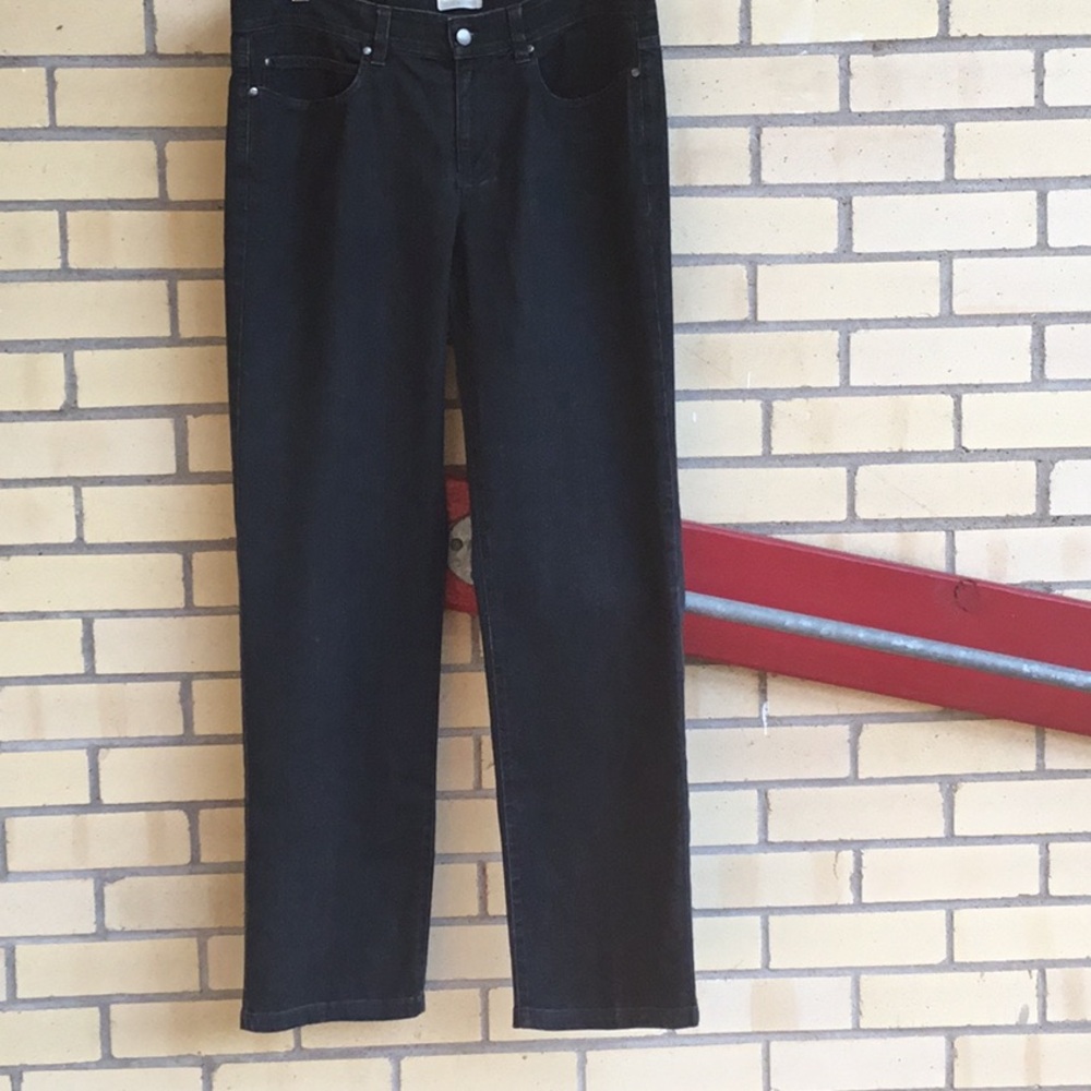 Eileen Fisher Black Denim Jeans Size 10